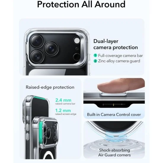 Esr Iphone 17 Pro Max Case With Storage Dock And Camera Control Button - Clear